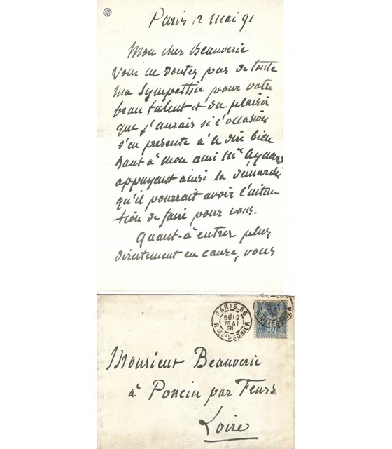 Pierre Puvis de Chavannes, Peintre Français - Lettre - Catawiki