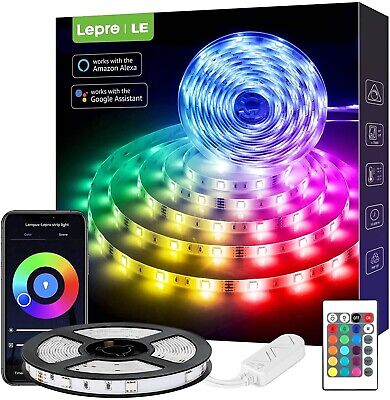 Lepro Wifi Smart LED RGB Luci a striscia 5m 5050. Controllo vocale Alexa Google telecomando