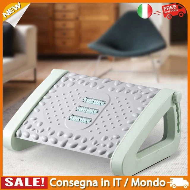 IT Ergonomic Footrest Stool Adjustable Foot Resting Stool for Gaming (Green)