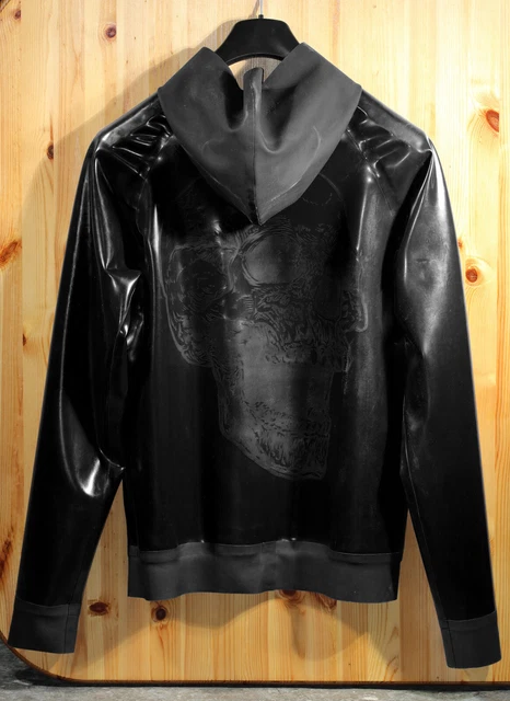Felpa con cappuccio in gomma, pullover con cappuccio lattice con motivo taglia L ~ XL NUOVA