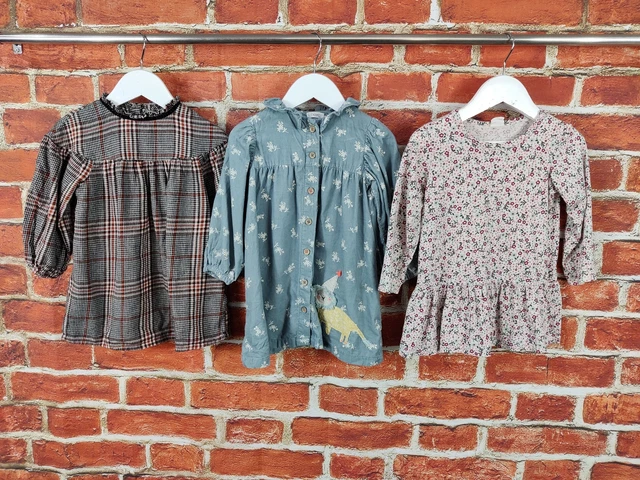Baby Girls Bundle Age 18-24 Months H&M Next Long Sleeve Dress Etc Floral 92Cm