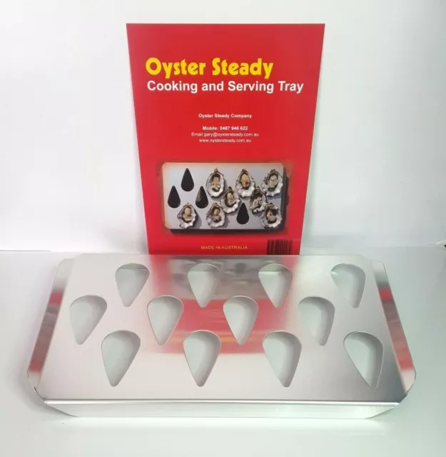 Oyster Steady Cooking & Serving Tray Holds 12 Oven Dish Grill Gift AUSTRALIA