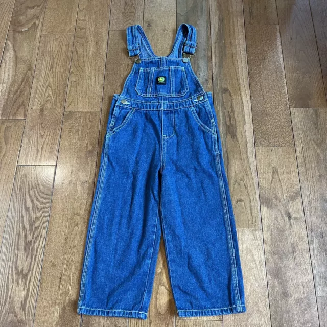 Boys John Deere Overalls Bibs Blue Jean Denim sz 4T