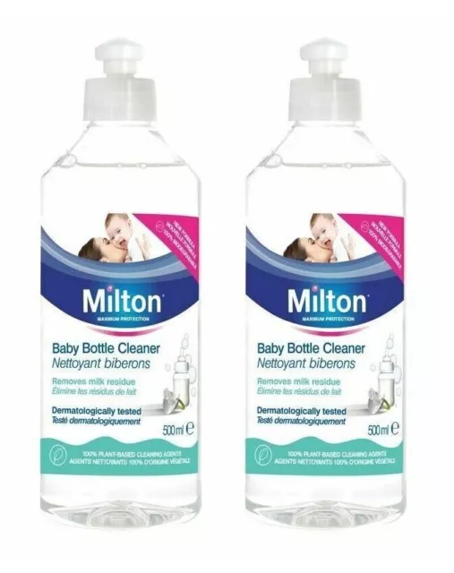 2X Milton Baby Bottle Cleaner 500Ml | Baby Feeding | Plant Based Agents