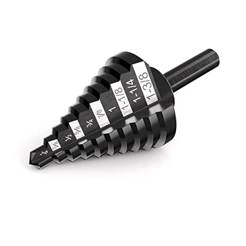 SILATU Step Drill Bit - 1/4â€ to 1-3/8â€ Step Drill Bits for Metal High Speed