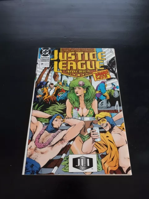 Justice League Of America #34 Island Life DC Adam Hughes Htf VF/NM JLI Logo