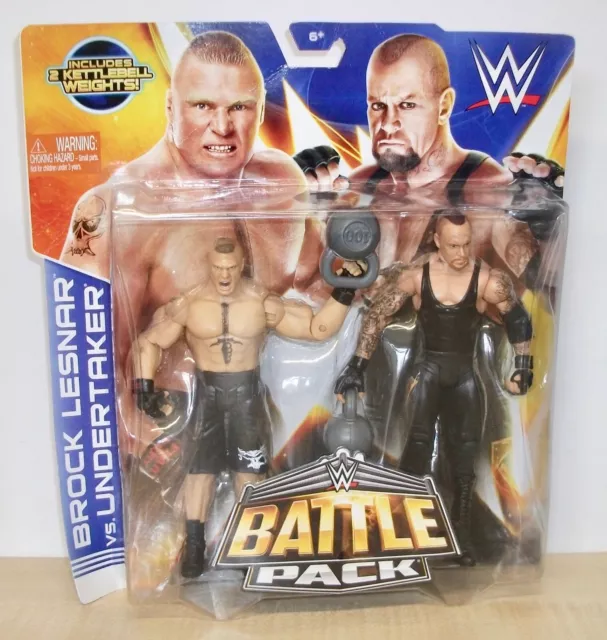 WWE - Brock Lesnar & The Undertaker Wrestlingfiguren - Mattel Battle Pack -