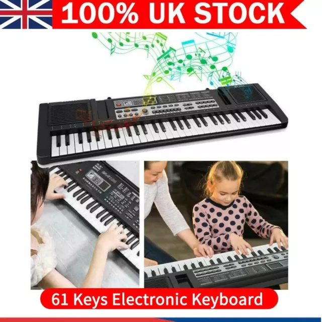 Electronic LED 61 Keys Keyboard Microphone  Music Digital Piano Instrument Gift