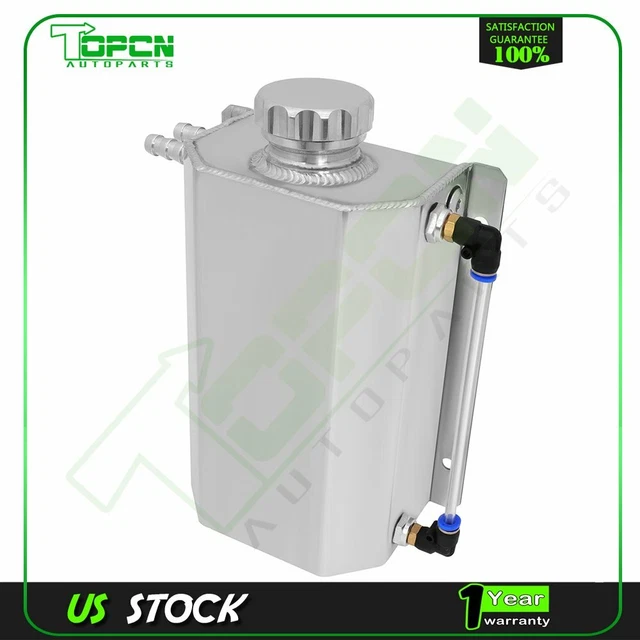 UNIVERSAL 2L ALUMINUM Radiator Coolant Overflow Expansion Water Tank