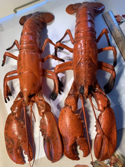 Blow Mold Lobster Nautical Plastic vintage Restaurant Decor extra large 2 molds