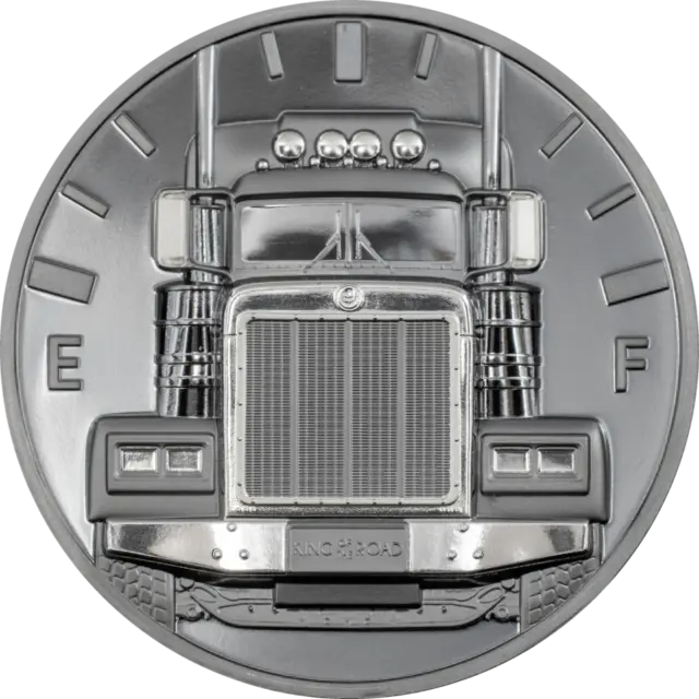 TRUCK KING OF THE ROAD 2 Oz Silver Coin 10$ Cook Islands 2022
