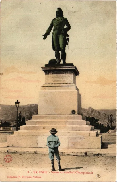 CPA VALENCE Statue du générale Championnet (404465)