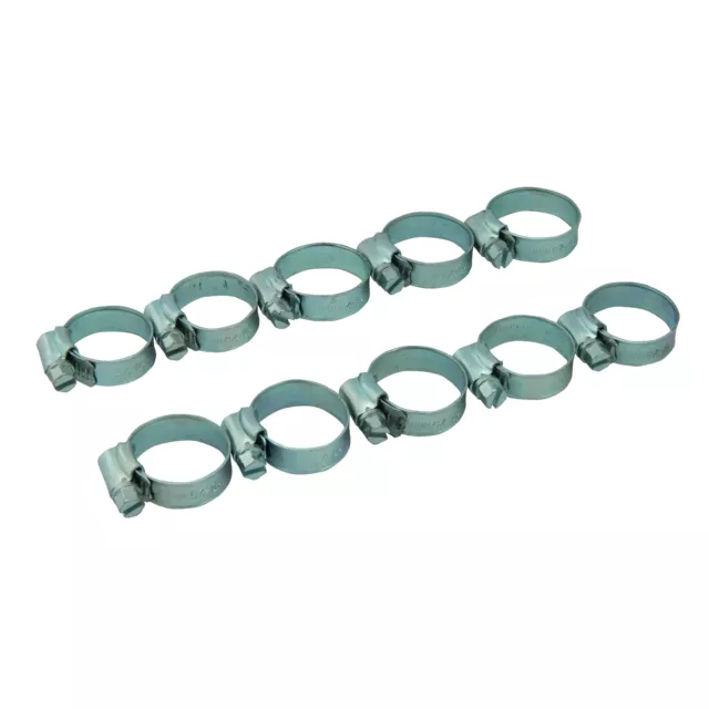 Lot de 10 colliers de serrage acier zingué Ø18-25 mm serflex pour tuyau