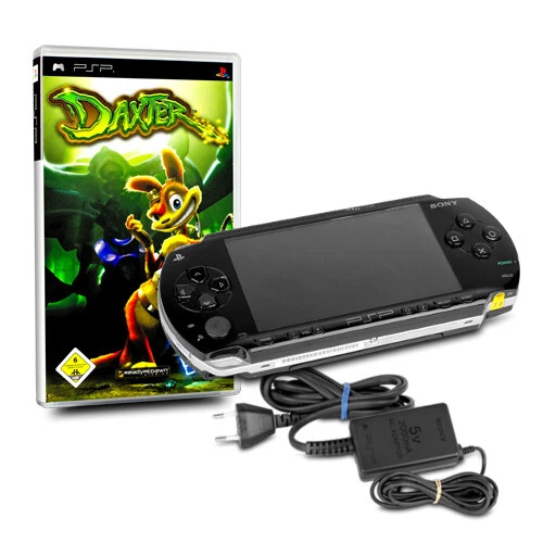 Psp Console 1004 Noir # 10A +Câble Du Chargeur + Jeu Daxter