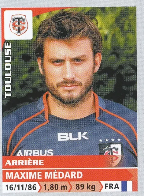 261 Maxime Medard # Stade Toulousain Top 14 Sticker Panini Rugby 2015