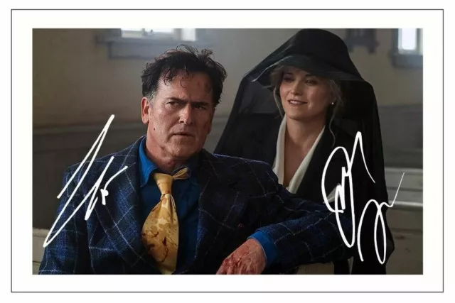 Bruce Campbell & Lucy Lawless - Ash Vs Evil Dead Signed Photo Poster Print