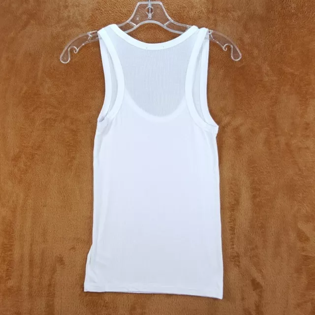 ATM Womens Top Small White Pullover Ribbed Boy Tank ANTHONY THOMAS MELILLO $98 3