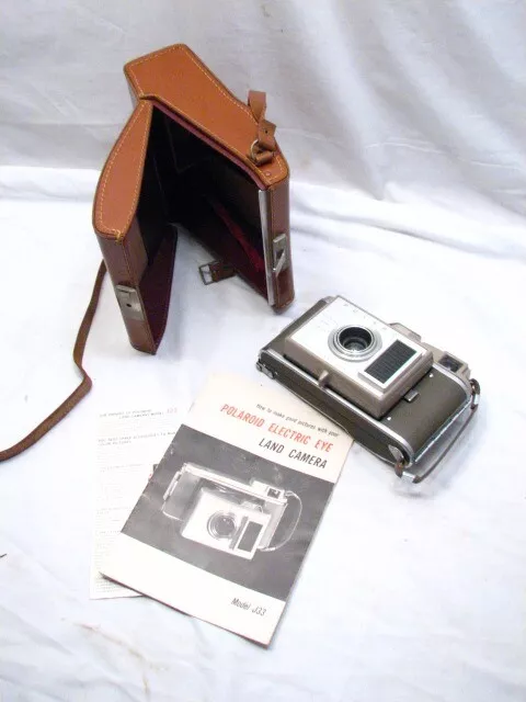 Polaroid Model J33 J 33 Electric Eye Film Land Camera w/Case Folding Type