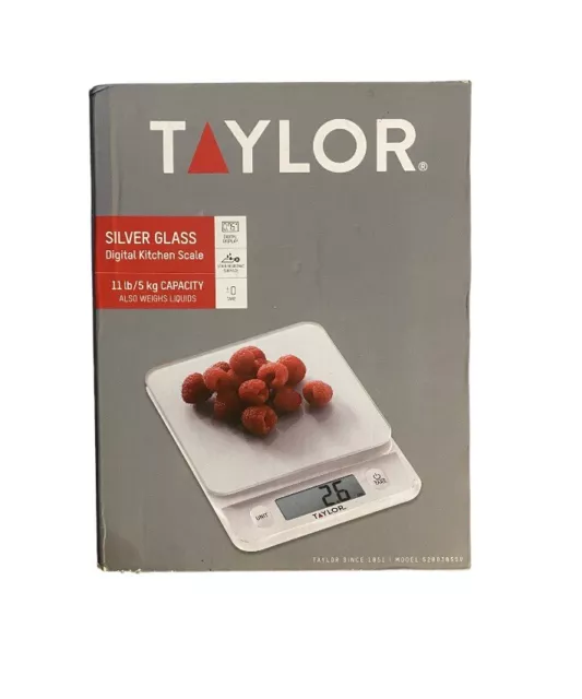 Taylor Digital 11lb Glass Top Food Scale-Silver Model 5252661