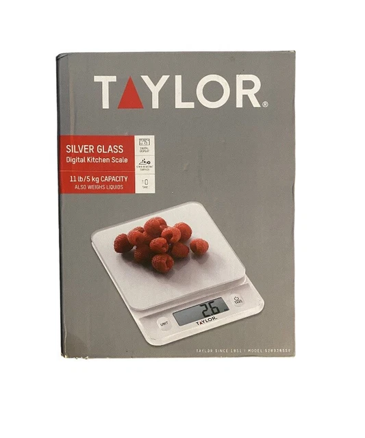 Taylor Digital 11lb Glass Top Food Scale-Silver Model 5252661