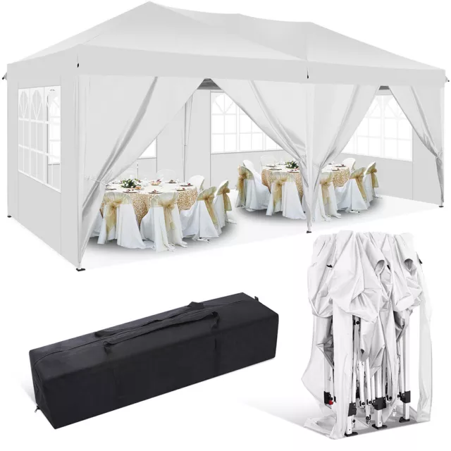 Pavillon 3x3/3x6m Faltpavillon Gartenzelt Partyzelt Festzelt Wasserdicht UV Zelt