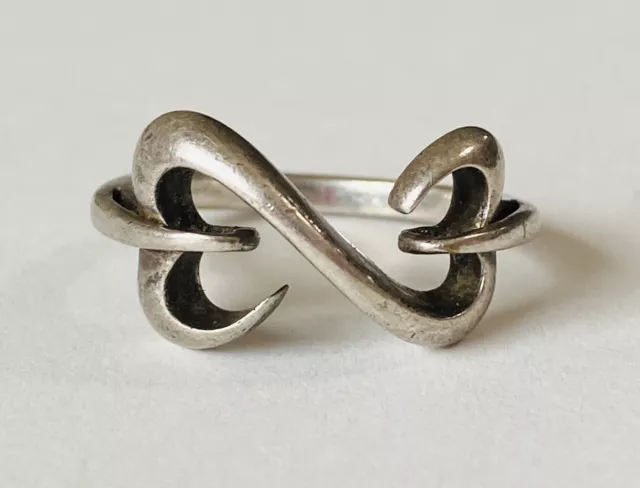 Kay Jewelers Jane Seymour Sterling Silver 925 Open Heart Band Ring Size 7