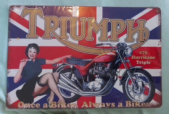 Triumph Panneau en tôle Motorcycle avantageux | Louis