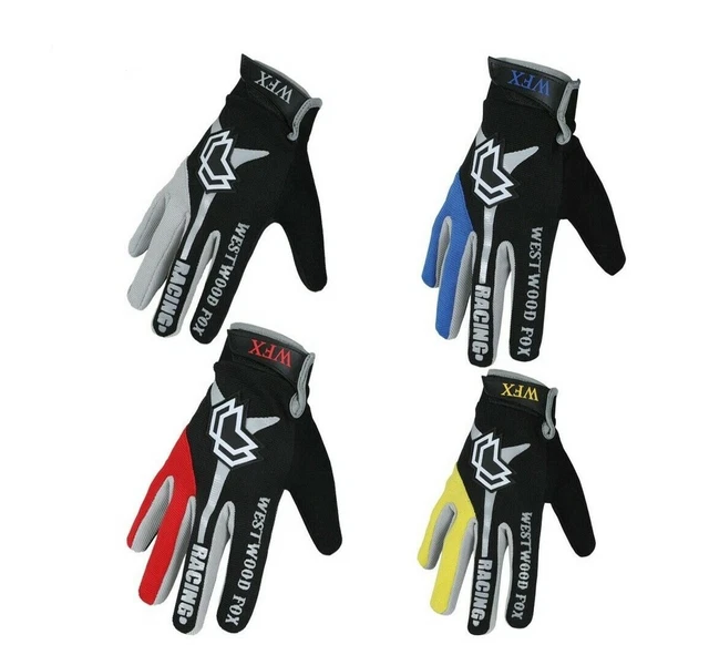 WFX Cycling Gloves Gel Palm Bicycle BMX MTB Bike Riding Full Finger Padding