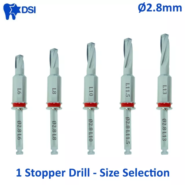 DSI Dental Fixture Stopper Guided Drill External Irrigation Ø2.8 Selection