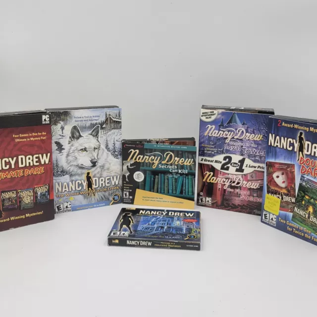 Nancy Drew Lot of 11 Interactive 3D Mystery Computer PC WIN Games Rated E Used