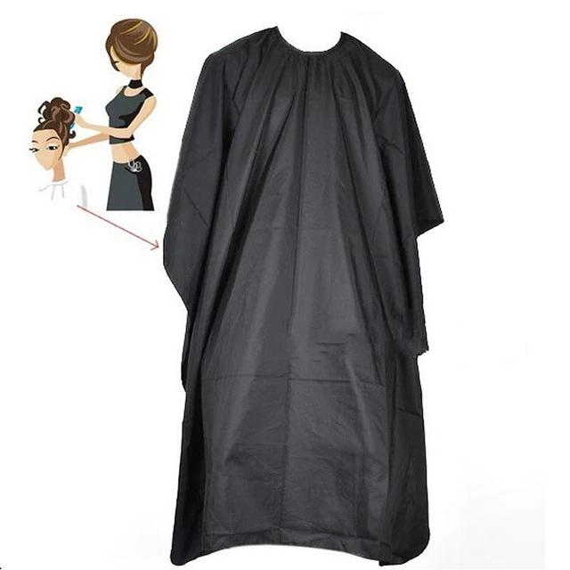 Noir Coiffeur Cape Salon Coiffure Adulte Tissu Imperméable Confortable
