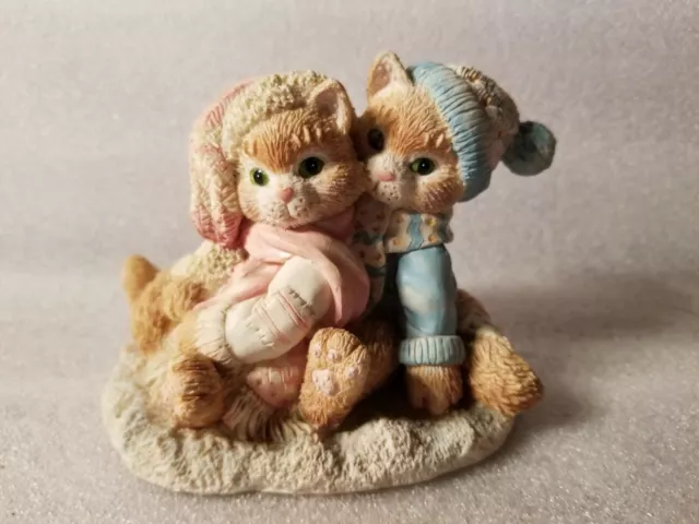 Enesco Calico Kittens Figurine - 'Tis' the Season for Sharing'