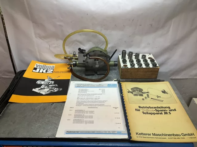 Ketterer Vollma Air Pneumatic Collet Indexer 24 Position 10 ea. collets 1/8-1/2