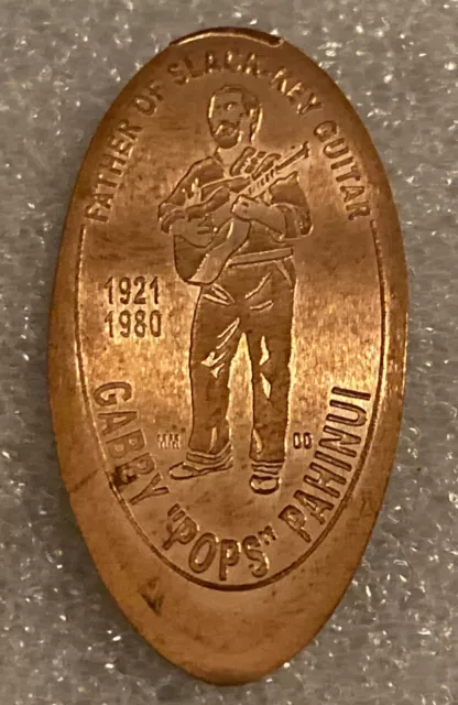 Singer Gabby Pahinui Hawaii Elongated Penny Coin Token Hawaiian Island