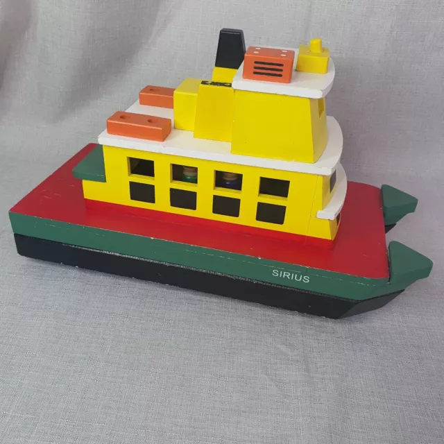 Make Me Iconic Toy Sydney Ferry - Wooden Toy Ferry With Passenger Dolls 3