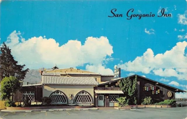 Banning California~San Gorgino Inn~White Corrugated Clay Roof~Postcard 1950s