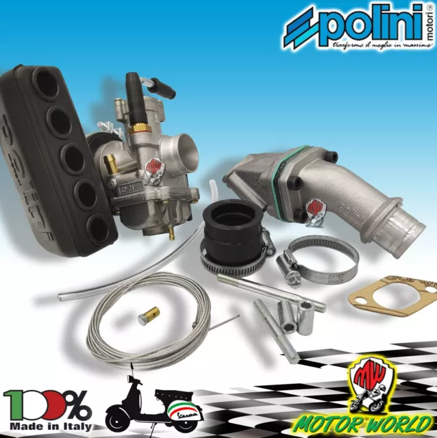 Carburatore 24 Dell'orto Polini Vespa 50 125 Et3 Special Collettore Lamellare