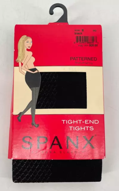 SPANX TIGHT END Size B Tights Body Shaping Textured Black Bittersweet USA  NEW £20.95 - PicClick UK