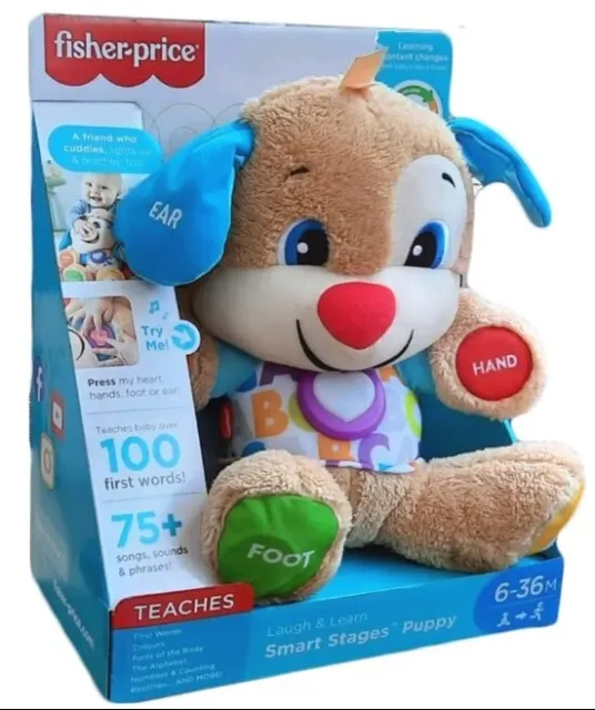 Fisher Price Laugh & Learn Smart Stages Puppy Teddy Interactive Learning Dog Toy