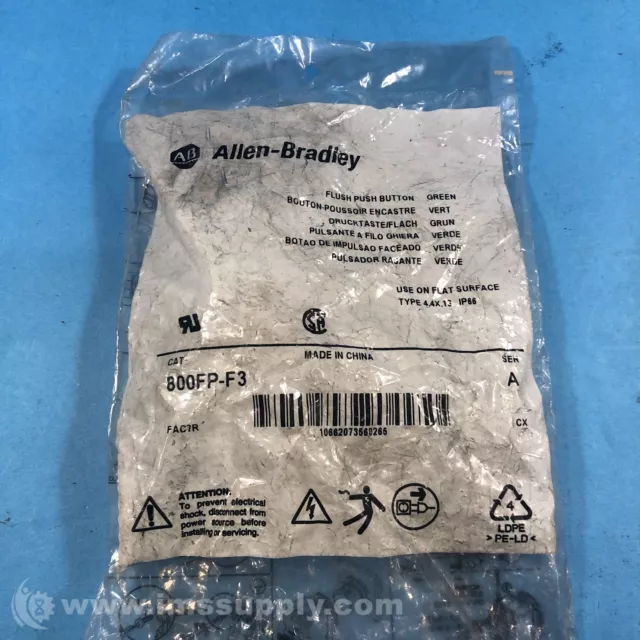 Allen Bradley 800FP-F3 Series A Flush Push Button FNFP