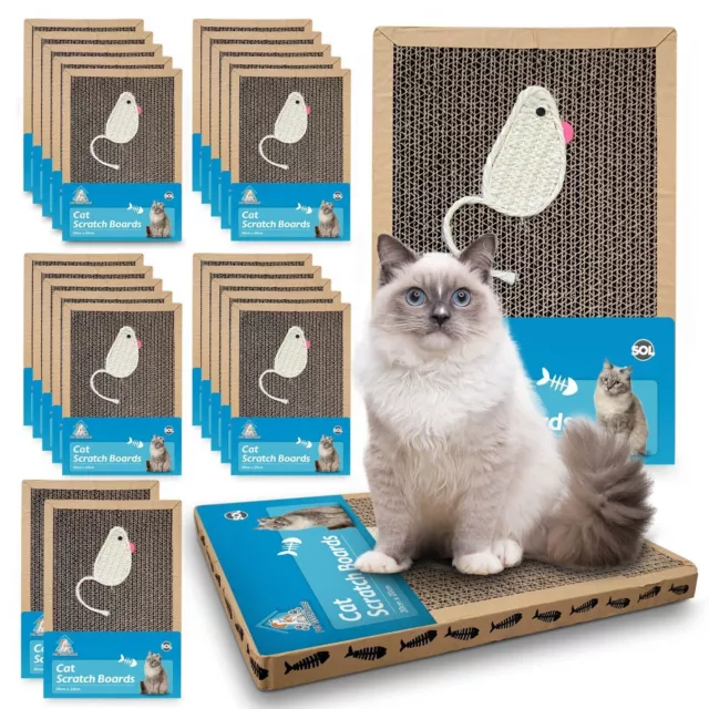 Cat Scratching Board 30x20cm Kitten Scratcher Pad Mat Cardboard Bed Pet Play Toy