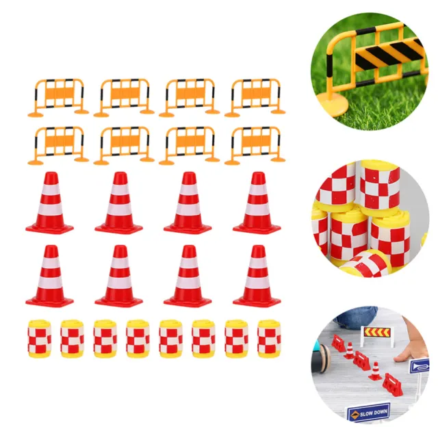 24 pz segnale stradale traffico barricata mini segnaletica stop modello bambino