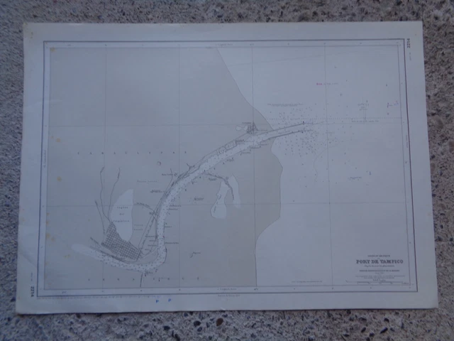 CARTE  MARINE / Port de Tampico  Golfe du Mexique  1977