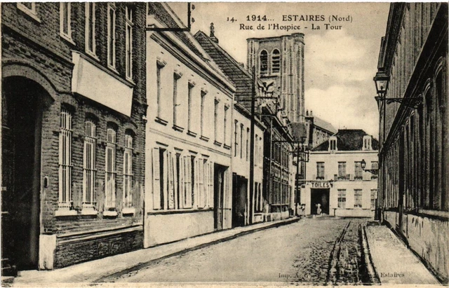 CPA ESTAIRES Nord-Rue de l'Hospice. La Tour (422848)