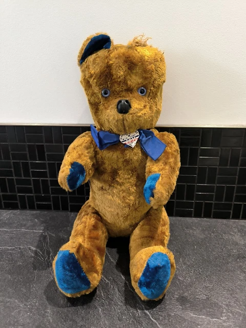 ANCIEN OURS en PELUCHE vers 1920, JOUET ANCIEN un peu usé mais très