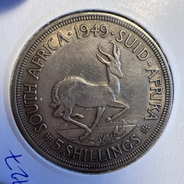 South Africa 5 Shillings 1949 Nice Grade