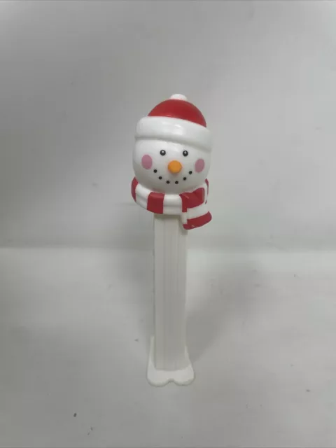 2019 SNOWMAN PEZ Dispenser Christmas Holiday Striped Scarf Red & White ...