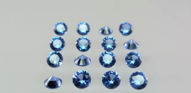Dark Aquamarine Round Brilliant Cut SIZE CHOICE Loose Stones Spinel Gemstones