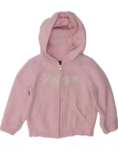 Tommy Hilfiger Baby Mädchen grafischer Hoodie-Pullover mit Reißverschluss 12-18 Monate rosa RF06