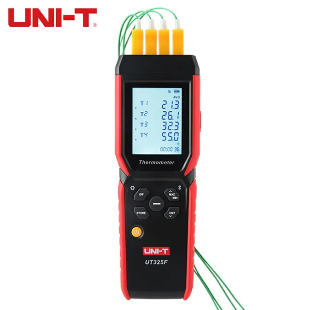 Termómetro digital UNI-T comprobador de temperatura de 4 canales tipo UT325F J/T/E/R/S/N/K
